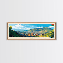 Load image into Gallery viewer, Cochabamba, Bolivia Panoramic Travel Poster Canvas Print, Cochabamba, Bolivia Painting, Bolivia Art, Cochabamba Travel Art, Living Room Painting

