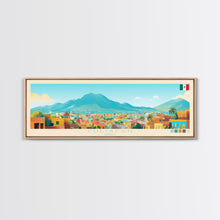 Load image into Gallery viewer, Culiacan, Mexico Panoramic Travel Poster Canvas Print, Culiacan, Mexico Painting, Mexico Art, Culiacan Panoramic Travel Art, Travel Painting
