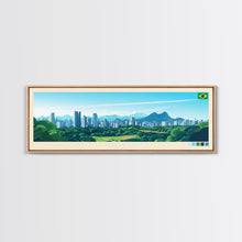 Load image into Gallery viewer, Curitiba, Brazil Panoramic Travel Poster Canvas Print, Curitiba, Brazil Painting, Brazil Art, Curitiba Travel Art, Living Room Painting
