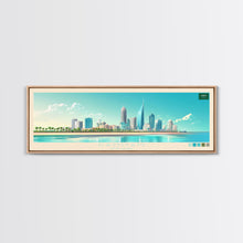 Load image into Gallery viewer, Dammam, Saudi Arabia Panoramic Travel Poster Canvas Print, Dammam, Saudi Arabia Painting, Saudi Arabia Art, Dammam Travel Art, Guest Room Painting
