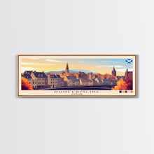 Load image into Gallery viewer, Dunfermline, Scotland Panoramic Travel Poster Canvas Print, Dunfermline, Scotland Painting, Scotland Art, Dunfermline Travel Art, Guest Room Painting
