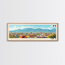 Load image into Gallery viewer, Ecatepec, Mexico Panoramic Travel Poster Canvas Print, Ecatepec, Mexico Painting, Mexico Art, Ecatepec Panoramic Travel Art, Travel Painting
