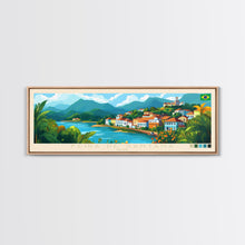 Cargar imagen en el visor de la galería, Feira de Santana, Brazil Panoramic Travel Poster Canvas Print, Feira de Santana, Brazil Painting, Brazil Art, Feira de Santana Travel Art, Living Room Painting
