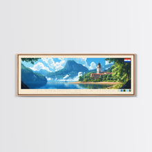 Load image into Gallery viewer, Fernando de la Mora, Paraguay Travel Poster Panoramic Canvas Print, Fernando de la Mora, Paraguay Painting, Paraguay Art, Fernando de la Mora Travel Art, Guest Room Painting
