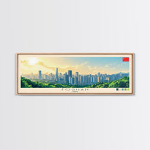 Load image into Gallery viewer, Foshan, China Panoramic Travel Poster Canvas Print, Foshan, China Painting, China Art, Foshan Panoramic Travel Art, Travel Painting
