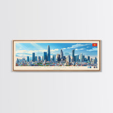 Cargar imagen en el visor de la galería, Ho Chi Minh City, Vietnam Panoramic Travel Poster Canvas Print, Ho Chi Minh City, Vietnam Painting, Vietnam Art, Ho Chi Minh City Panoramic Travel Art, Travel Painting
