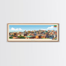 Load image into Gallery viewer, Mekelle, Ethiopia Panoramic Travel Poster Canvas Print, Mekelle, Ethiopia Painting, Ethiopia Art, Mekelle Panoramic Travel Art, Travel Painting
