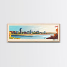 Load image into Gallery viewer, Moncton, Canada Travel Poster Panoramic Canvas Print, Moncton, Canada Painting, Canada Art, Moncton Travel Art, Guest Room Painting
