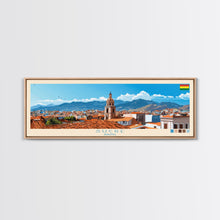 Load image into Gallery viewer, Sucre, Bolivia Panoramic Travel Poster Canvas Print, Sucre, Bolivia Painting, Bolivia Art, Sucre Travel Art, Living Room Painting
