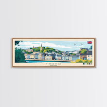 Load image into Gallery viewer, Truro, England Panoramic Travel Poster Canvas Print, Truro, England Painting, England Art, Truro Travel Art, Living Room Painting

