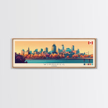 Load image into Gallery viewer, Winnipeg, Canada Panoramic Travel Poster Canvas Print, Winnipeg, Canada Painting, Canada Art, Winnipeg Travel Art, Guest Room Painting
