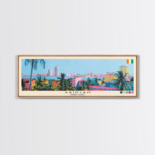 Carregar imagem no visualizador da galeria, Abidjan, Ivory Coast Panoramic Canvas Print, Abidjan, Ivory Coast Painting, Ivory Coast Art, Abidjan Travel Poster, Travel Art, Living Room Painting

