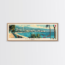 Carregar imagem no visualizador da galeria, Acapulco, Mexico Panoramic Canvas Print, Acapulco, Mexico Painting, Mexico Art, Acapulco Travel Poster, Travel Art, Guest Room Painting
