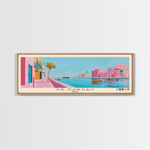 Carregar imagem no visualizador da galeria, Ad-Dawhah, Qatar Panoramic Canvas Print, Ad-Dawhah, Qatar Painting, Qatar Art, Ad-Dawhah Travel Poster, Travel Art, Living Room Painting
