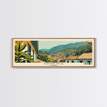 Load image into Gallery viewer, Armenia, Colombia Panoramic Canvas Print, Armenia, Colombia Painting, Colombia Art, Armenia Travel Poster, Travel Art, Vacation Gift

