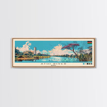 Carregar imagem no visualizador da galeria, Athi River, Kenya Panoramic Canvas Print, Athi River, Kenya Painting, Kenya Art, Athi River Travel Poster, Travel Art, Guest Room Painting
