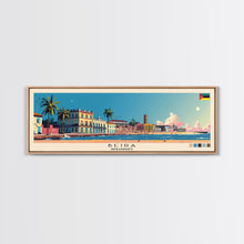 Cargar imagen en el visor de la galería, Beira, Mozambique Panoramic Canvas Print, Beira, Mozambique Painting, Mozambique Art, Beira Travel Poster, Travel Art, Guest Room Painting
