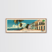 Cargar imagen en el visor de la galería, Belem, Brazil Panoramic Canvas Print, Belem, Brazil Painting, Brazil Art, Belem Travel Poster, Travel Art, Housewarming Gift
