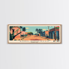Load image into Gallery viewer, Bobo-Dioulasso, Burkina Faso Panoramic Canvas Print, Bobo-Dioulasso, Burkina Faso Painting, Burkina Faso Art, Bobo-Dioulasso Travel Poster, Travel Art, Guest Room Painting
