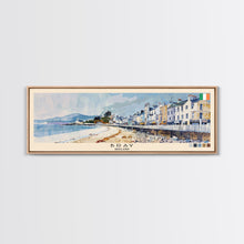 Load image into Gallery viewer, Bray, Ireland Panoramic Canvas Print, Bray, Ireland Painting, Ireland Art, Bray Travel Poster, Travel Art, Guest Room Painting
