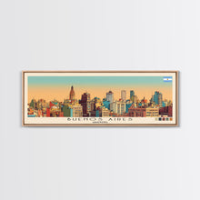 Carregar imagem no visualizador da galeria, Buenos Aires, Argentina Panoramic Canvas Print, Buenos Aires, Argentina Painting, Argentina Art, Buenos Aires Travel Poster, Travel Art, Guest Room Painting
