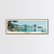 Carregar imagem no visualizador da galeria, Busan, South Korea Panoramic Canvas Print, Busan, South Korea Painting, South Korea Art, Busan Travel Poster, Travel Art, Guest Room Painting
