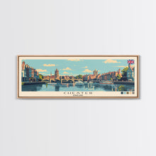Cargar imagen en el visor de la galería, Chester, England Panoramic Canvas Print, Chester, England Painting, England Art, Chester Travel Poster, Travel Art, Living Room Painting
