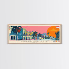 Cargar imagen en el visor de la galería, Ciudad del Este, Paraguay Panoramic Canvas Print, Ciudad del Este, Paraguay Painting, Paraguay Art, Ciudad del Este Travel Poster, Travel Art, Guest Room Painting
