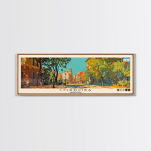 Load image into Gallery viewer, Cordoba, Argentina Panoramic Canvas Print, Cordoba, Argentina Painting, Argentina Art, Cordoba Travel Poster, Travel Art, Housewarming Gift
