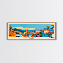Load image into Gallery viewer, Cuenca, Ecuador Panoramic Canvas Print, Cuenca, Ecuador Painting, Ecuador Art, Cuenca Travel Poster, Travel Art, Guest Room Painting
