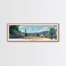 Load image into Gallery viewer, Cumbernauld, Scotland Panoramic Canvas Print, Cumbernauld, Scotland Painting, Scotland Art, Cumbernauld Travel Poster, Travel Art, Housewarming Gift
