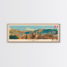 Carregar imagem no visualizador da galeria, Cusco, Peru Panoramic Canvas Print, Cusco, Peru Painting, Peru Art, Cusco Travel Poster, Travel Art, Guest Room Painting
