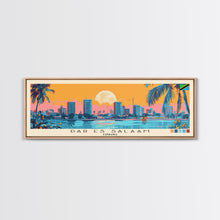 Load image into Gallery viewer, Dar es Salaam, Tanzania Panoramic Canvas Print, Dar es Salaam, Tanzania Painting, Tanzania Art, Dar es Salaam Travel Poster, Travel Art, Living Room Painting
