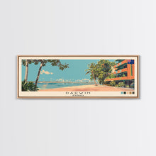 Load image into Gallery viewer, Darwin, Australia Panoramic Canvas Print, Darwin, Australia Painting, Australia Art, Darwin Travel Poster, Travel Art, Housewarming Gift
