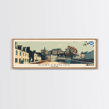 Load image into Gallery viewer, Dunfermline, Scotland Panoramic Canvas Print, Dunfermline, Scotland Painting, Scotland Art, Dunfermline Travel Poster, Travel Art, Living Room Painting
