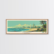 Load image into Gallery viewer, Durban, South Africa Panoramic Canvas Print, Durban, South Africa Painting, South Africa Art, Durban Travel Poster, Travel Art, Guest Room Painting
