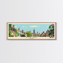 Load image into Gallery viewer, Durham, England Panoramic Canvas Print, Durham, England Painting, England Art, Durham Travel Poster, Travel Art, Vacation Gift
