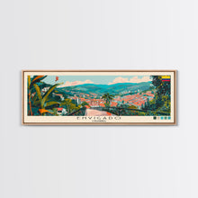 Load image into Gallery viewer, Envigado, Colombia Panoramic Canvas Print, Envigado, Colombia Painting, Colombia Art, Envigado Travel Poster, Travel Art, Guest Room Painting
