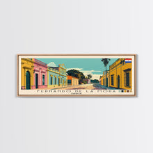 Load image into Gallery viewer, Fernando de la Mora, Paraguay Panoramic Canvas Print, Fernando de la Mora, Paraguay Painting, Paraguay Art, Fernando de la Mora Travel Poster, Travel Art, Guest Room Painting

