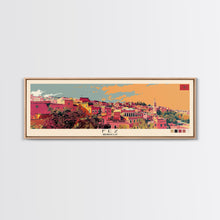 Cargar imagen en el visor de la galería, Fez, Morocco Panoramic Canvas Print, Fez, Morocco Painting, Morocco Art, Fez Travel Poster, Travel Art, Vacation Gift
