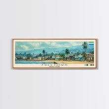 Load image into Gallery viewer, Freetown, Sierra Leone Panoramic Canvas Print, Freetown, Sierra Leone Painting, Sierra Leone Art, Freetown Travel Poster, Travel Art, Living Room Painting
