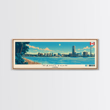 Cargar imagen en el visor de la galería, Hamilton, Canada Panoramic Canvas Print, Hamilton, Canada Painting, Canada Art, Hamilton Travel Poster, Travel Art, Living Room Painting
