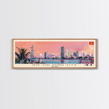 Cargar imagen en el visor de la galería, Ho Chi Minh City, Vietnam Panoramic Canvas Print, Ho Chi Minh City, Vietnam Painting, Vietnam Art, Ho Chi Minh City Travel Poster, Travel Art, Housewarming Gift
