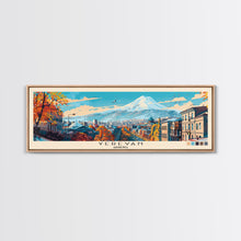 Load image into Gallery viewer, Yerevan, Armenia Panoramic Canvas Print, Yerevan, Armenia Painting, Armenia Art, Yerevan Travel Poster, Travel Art, Guest Room Painting
