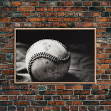 Load image into Gallery viewer, Framed Baseball Print, Black and White Baseball Picture, Sports Wall Decor, Boys Room Wall Decor, Baseball Player Gift, Baseball Nursery Art

