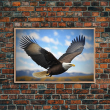 Load image into Gallery viewer, Eagle in a Mountain Clouds Canvas Wall Art Design, Framed Canvas Print Decor for Home &amp; Office Decoration, CANVAS READY to Hang

