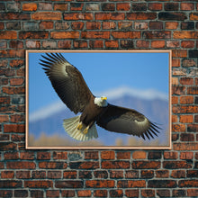 Load image into Gallery viewer, Eagle in a Mountain Clouds Canvas Wall Art Design, Framed Canvas Print Decor for Home &amp; Office Decoration, CANVAS READY to Hang
