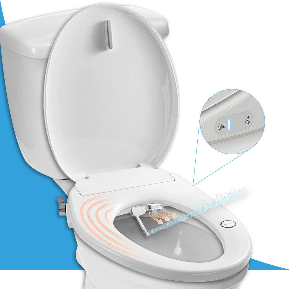 BUTT BUDDY Suite - Smart Bidet Toilet Seat Attachment (Cool & Warm Water Sprayer, Air Dryer & Heated Seat )