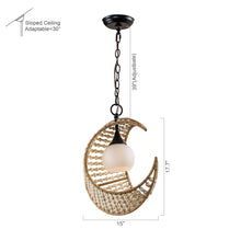 Load image into Gallery viewer, 1-Light Farmhouse Boho Pendant Lighting
