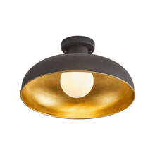 Load image into Gallery viewer, 1-Light Industrial Flush Mount Ceiling Light
